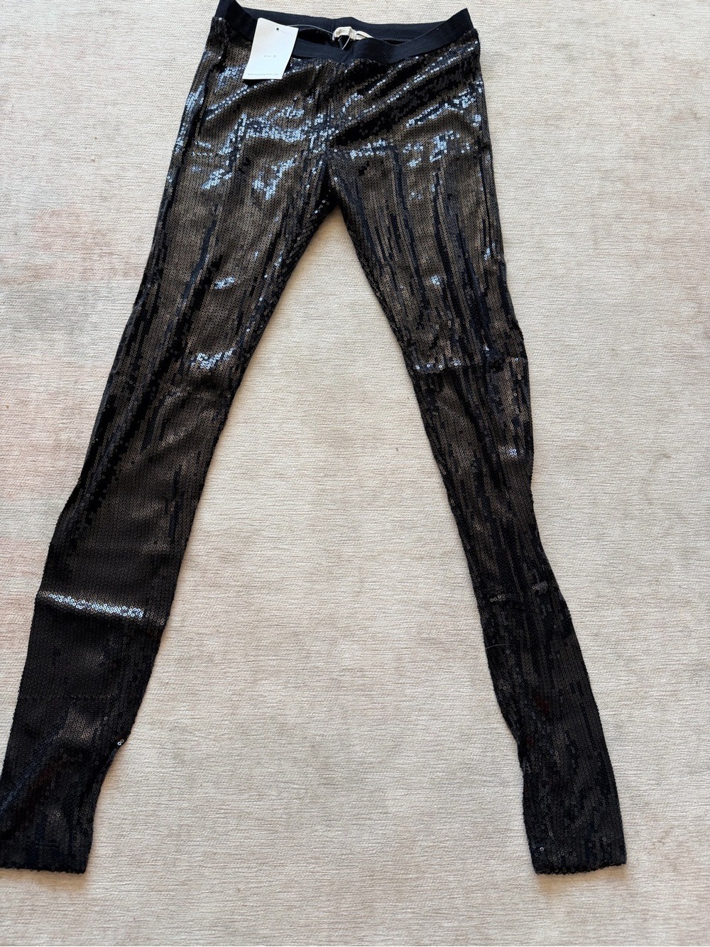 Tart Collections Black Sequin Leggings Small NWT - Picture 5 of 8